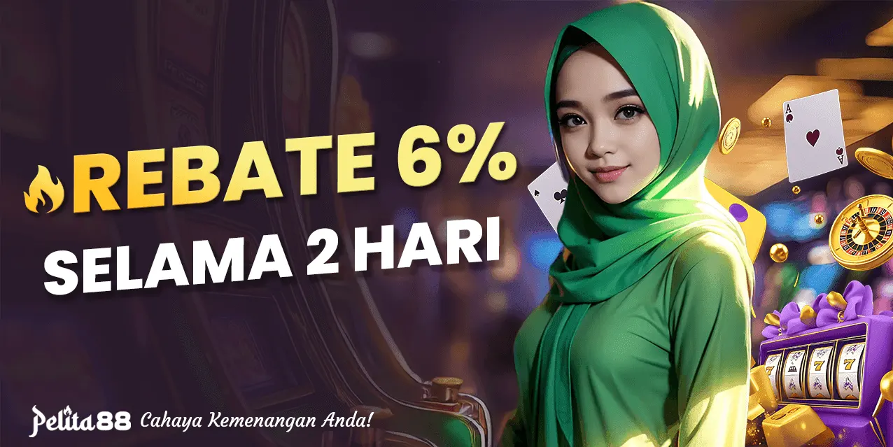 Pelita88 Banner Rebate 6% selama dua hari.